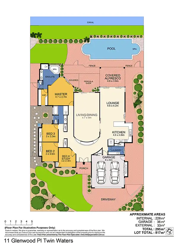 Floorplan of Homely house listing, 11 Glenwood Pl, Twin Waters QLD 4564