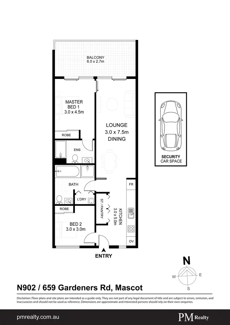 Floorplan of Homely apartment listing, N902/659-669 Gardeners Rd, Mascot NSW 2020