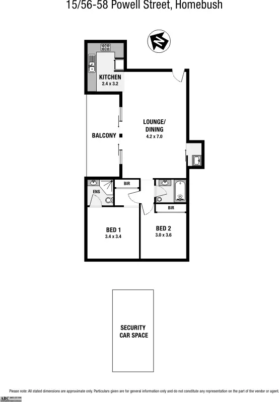 Floorplan of Homely apartment listing, 15/56-58 Powell St, Homebush NSW 2140