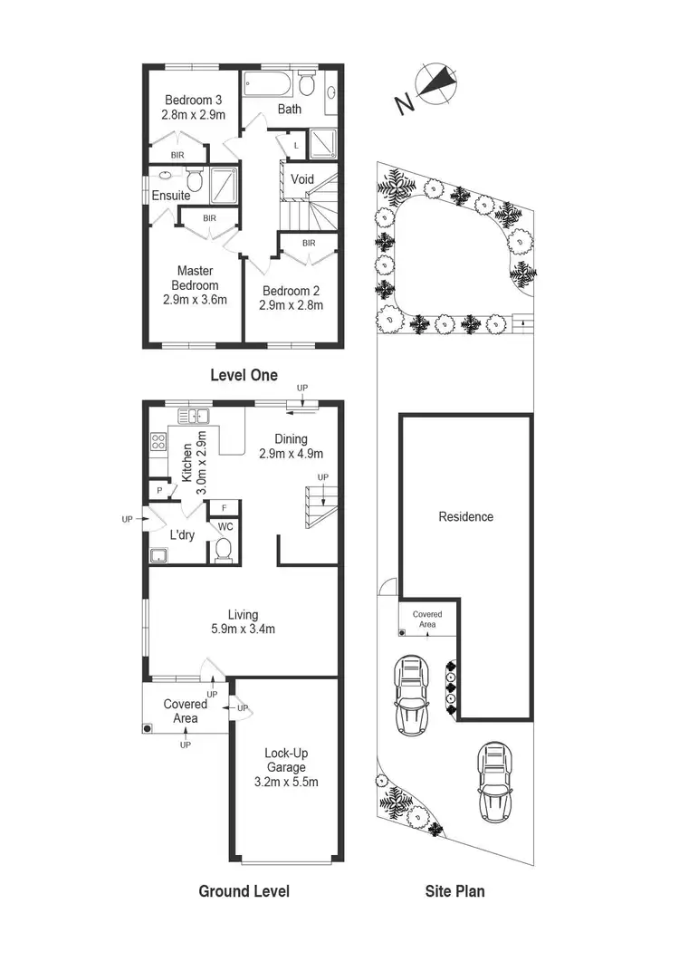 Floorplan of Homely semi-detached listing, 17 Short Street, Canterbury NSW 2193