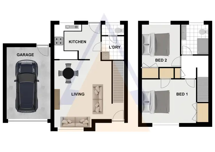Floorplan of Homely townhouse listing, Unit 9/50 Monash Rd, Loganlea QLD 4131