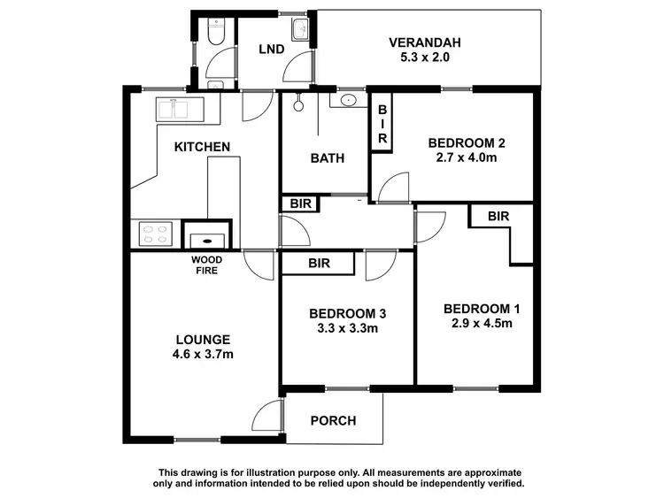 Floorplan of Homely semi-detached listing, 54 Portland St, Penola SA 5277