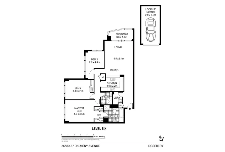 Floorplan of Homely apartment listing, Unit 365/83-93 Dalmeny Ave, Rosebery NSW 2018
