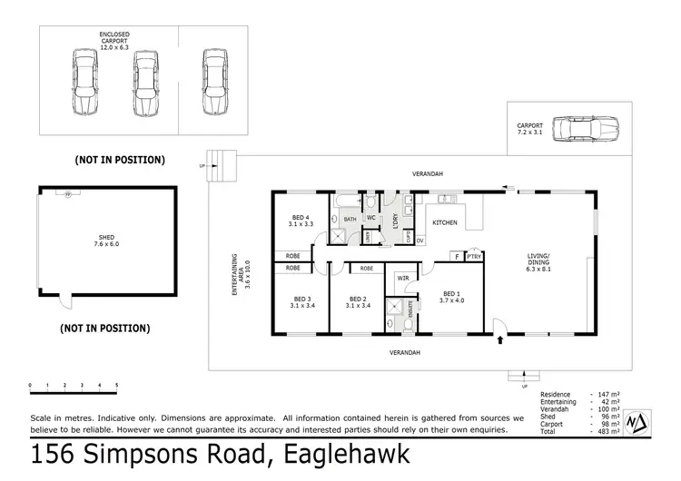 Floorplan of Homely house listing, 156 Simpsons Rd, Eaglehawk VIC 3556