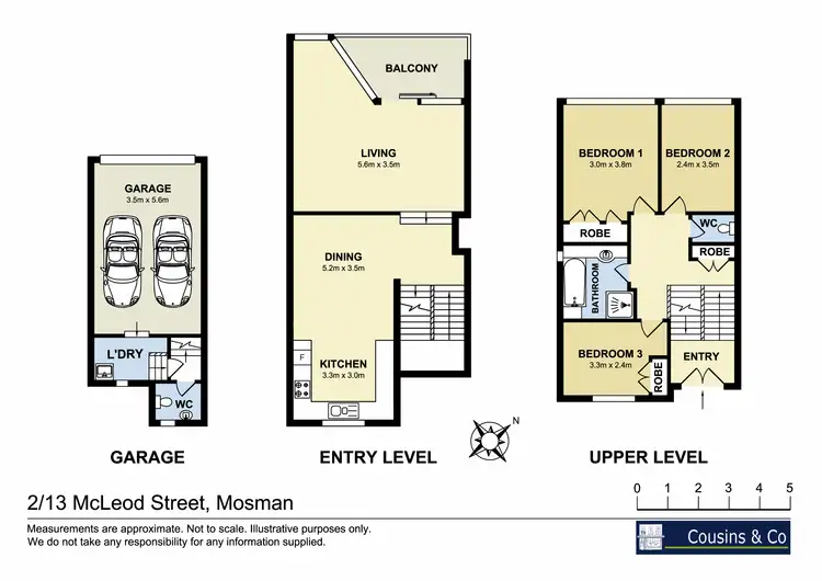 Floorplan of Homely townhouse listing, 2/13 McLeod Street, Mosman NSW 2088