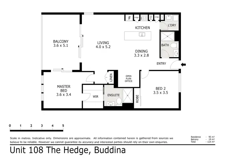 Floorplan of Homely apartment listing, Unit 108/5 Bermagui Cres, Buddina QLD 4575