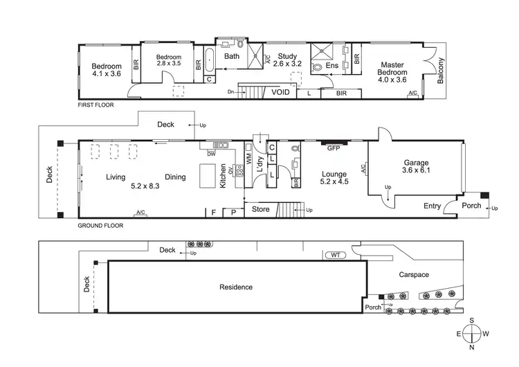 Floorplan of Homely townhouse listing, 20A Prince St, Hampton VIC 3188