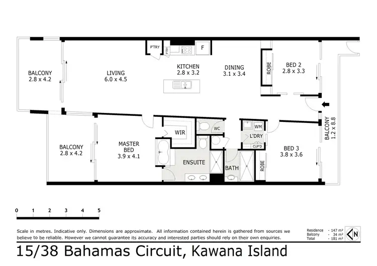 Floorplan of Homely apartment listing, Unit 15/38 Bahamas Cct, Kawana Island QLD 4575