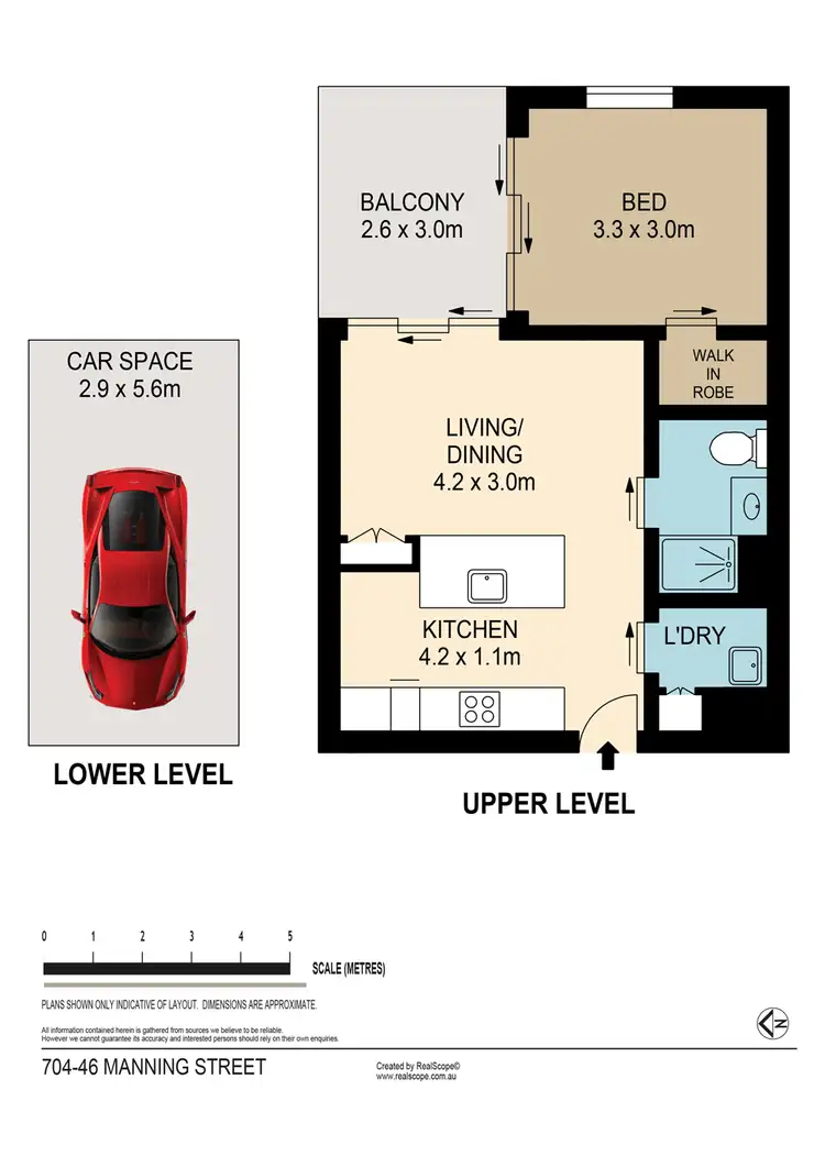 Floorplan of Homely apartment listing, 704/46-48 Manning Street, South Brisbane QLD 4101