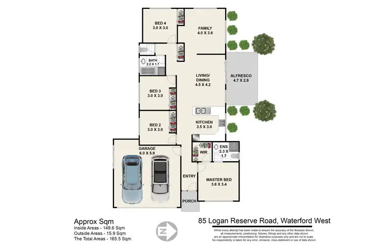 Floorplan of Homely house listing, 85 Logan Reserve Rd, Waterford West QLD 4133