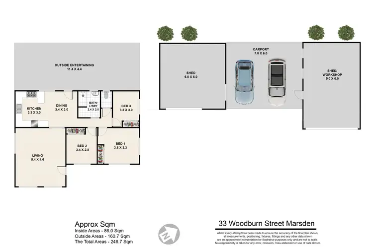 Floorplan of Homely house listing, 33 Woodburn St, Marsden QLD 4132