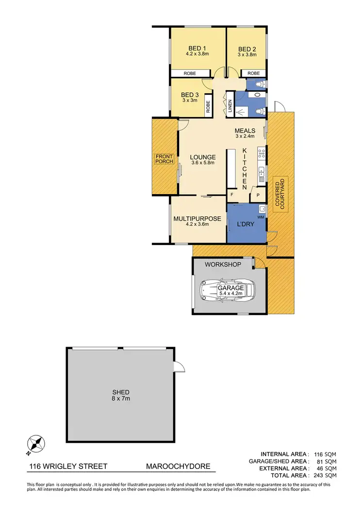 Floorplan of Homely house listing, 116 Wrigley Street, Maroochydore QLD 4558