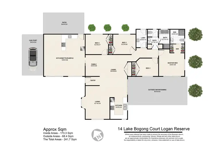Floorplan of Homely house listing, 14 Lake Bogong Ct, Logan Reserve QLD 4133