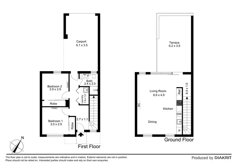 Floorplan of Homely townhouse listing, 6 Patria Walk, Avondale Heights VIC 3034