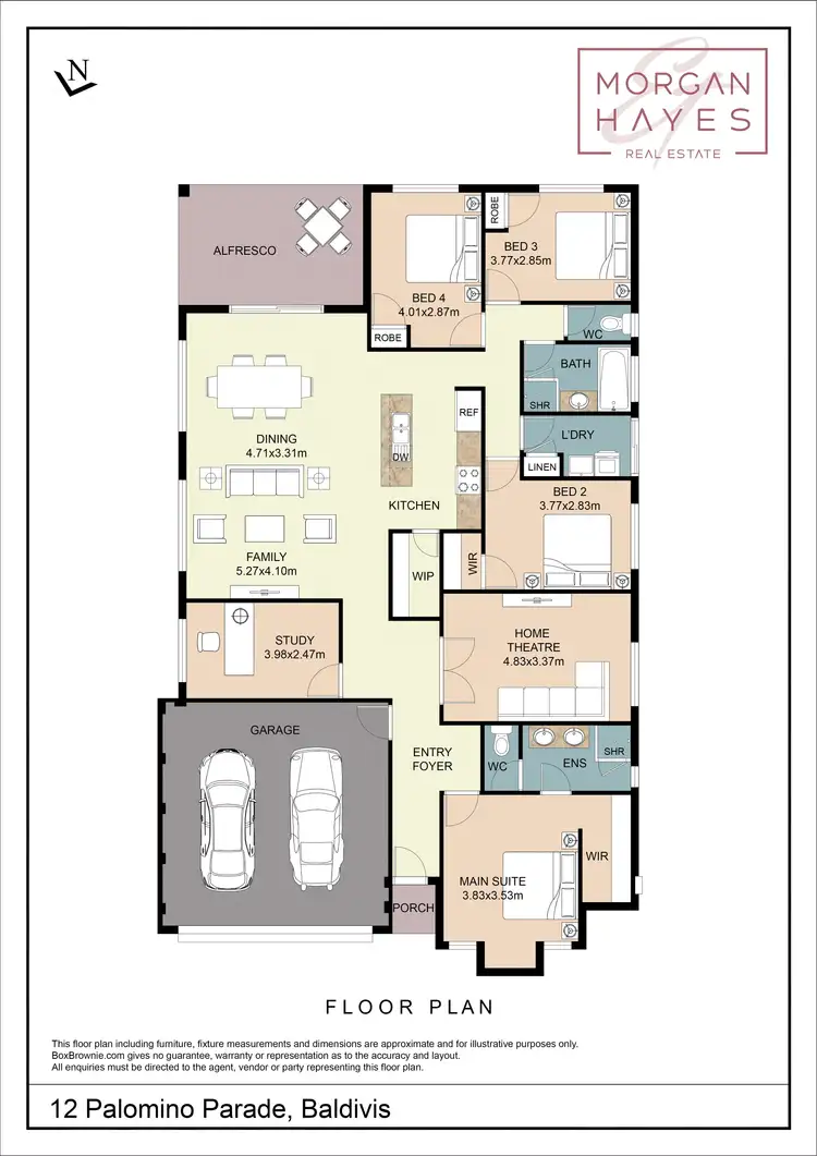 Floorplan of Homely house listing, 12 Palomino Parade, Baldivis WA 6171