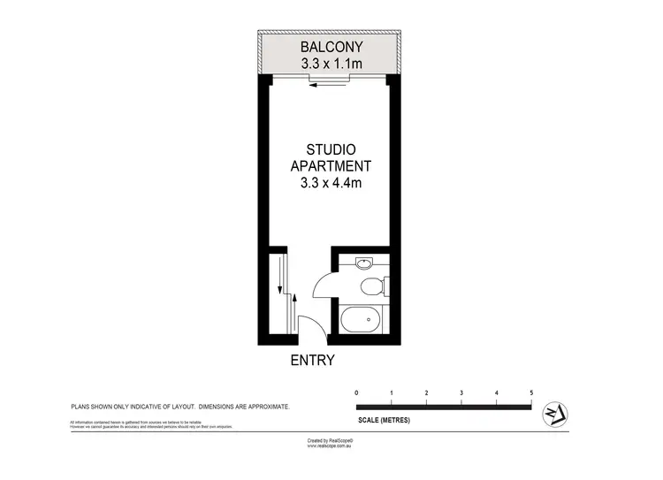 Floorplan of Homely studio listing, L3/20 Montague Rd, South Brisbane QLD 4101