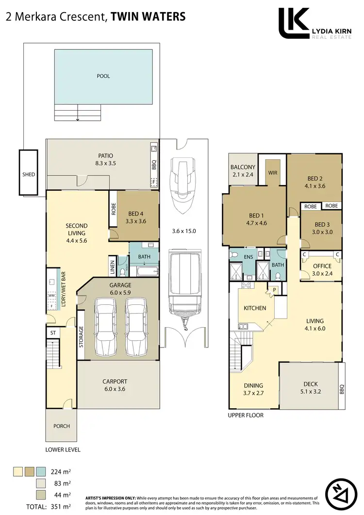 Floorplan of Homely house listing, 2 Merkara Cres, Twin Waters QLD 4564