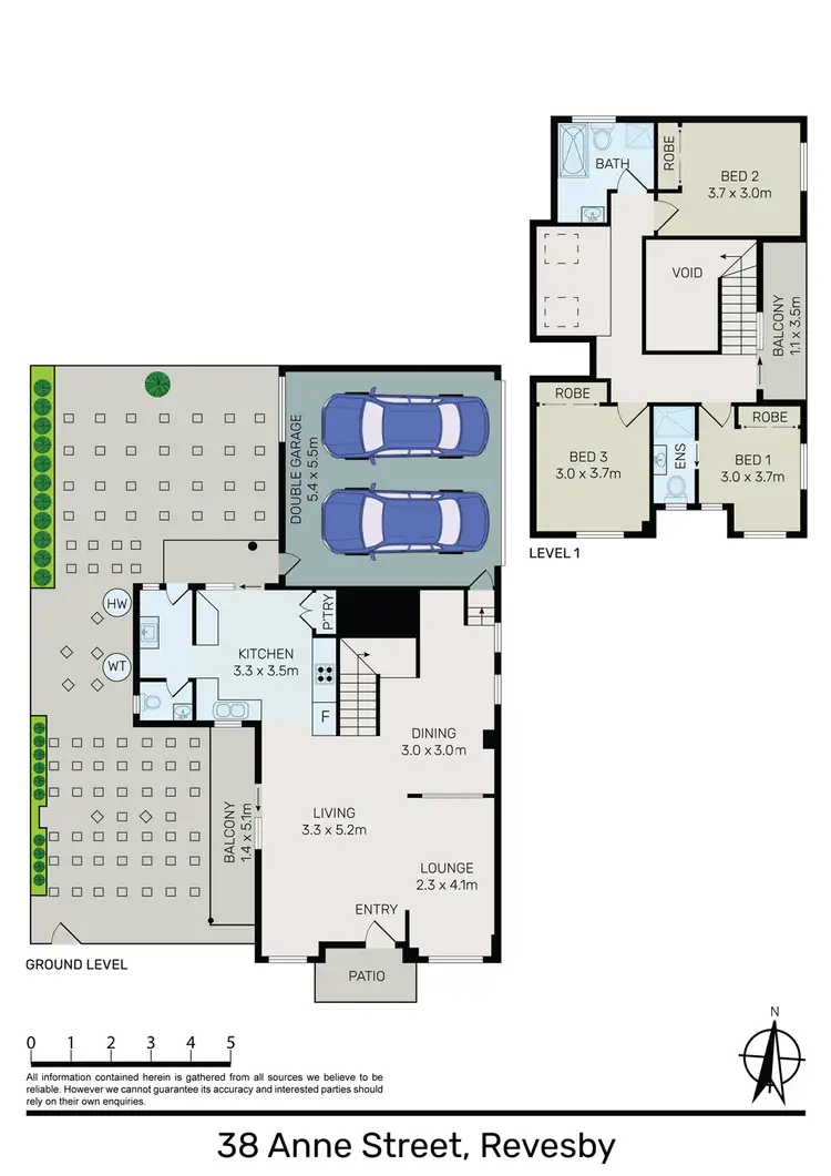 Floorplan of Homely semi-detached listing, 38 Anne St, Revesby NSW 2212