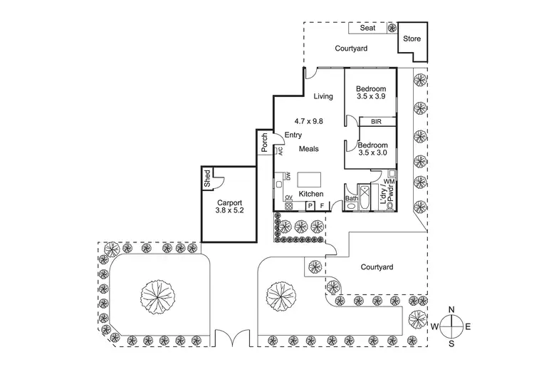 Floorplan of Homely villa listing, Villa 1, 127 Dendy St, Brighton East VIC 3187