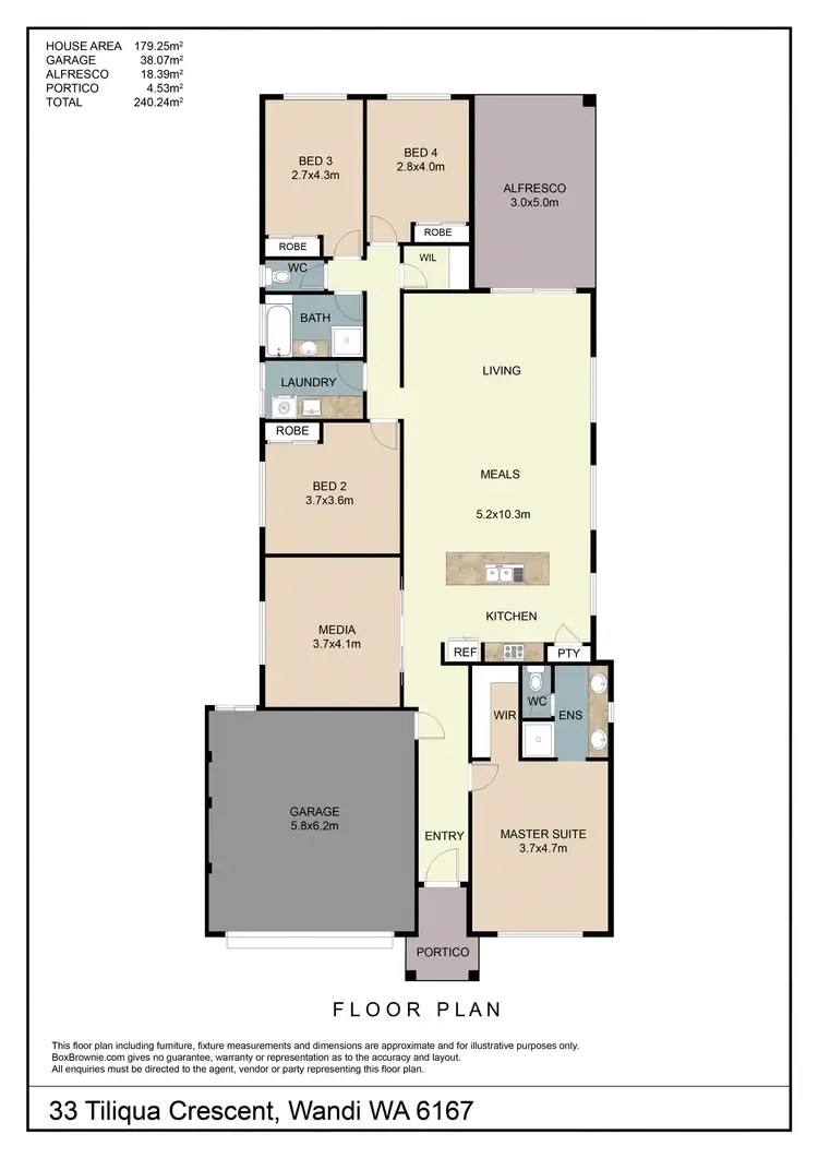 Floorplan of Homely house listing, 33 Tiliqua Crescent, Wandi WA 6167