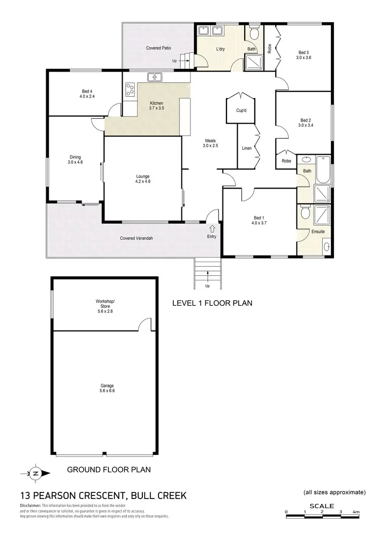 Floorplan of Homely house listing, 13 Pearson Crescent, Bull Creek WA 6149
