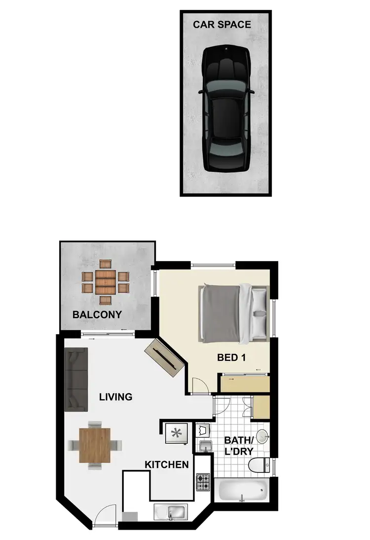 Floorplan of Homely unit listing, Unit 7/106 Linton St, Kangaroo Point QLD 4169