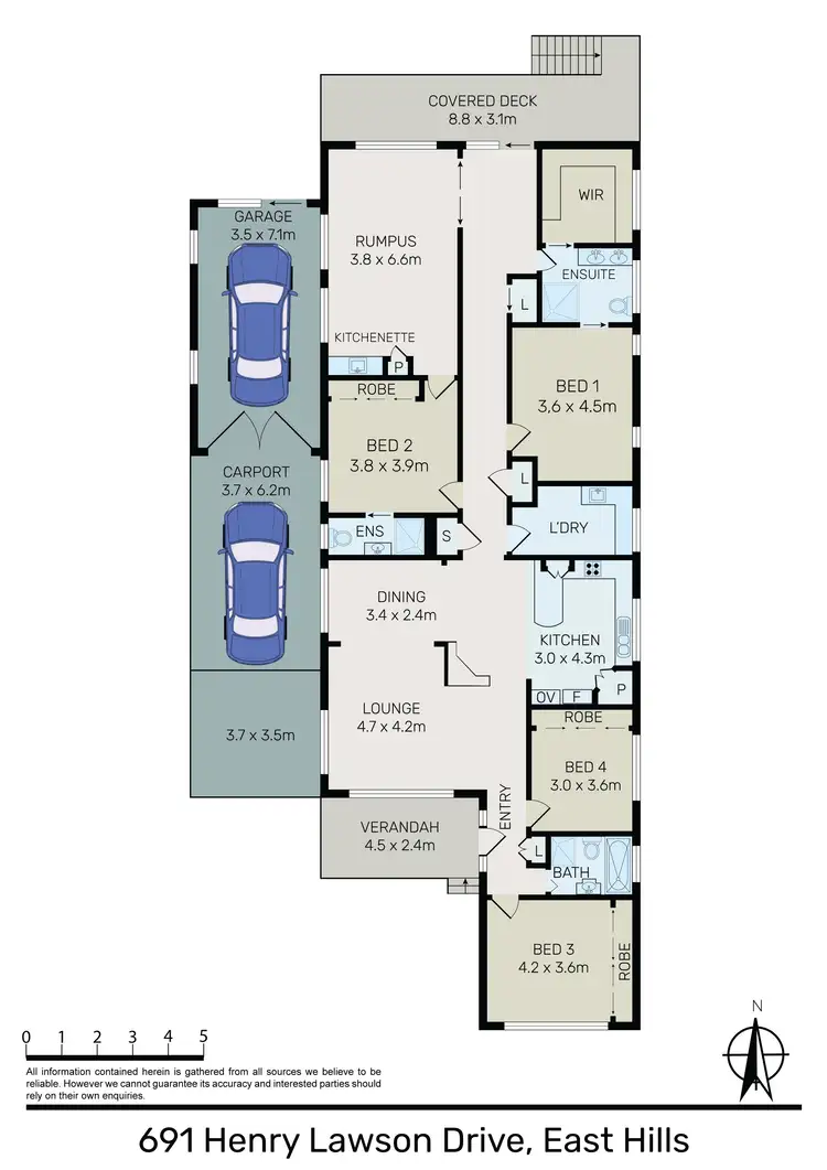 Floorplan of Homely house listing, 691 Henry Lawson Dr, East Hills NSW 2213