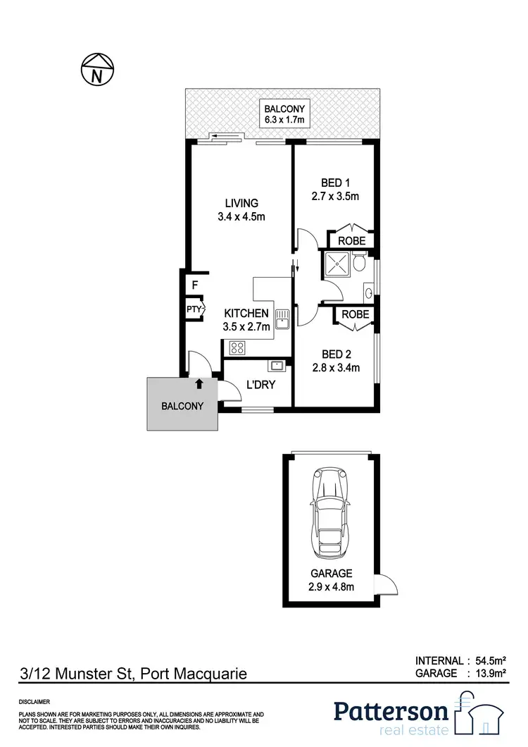 Floorplan of Homely unit listing, Unit 3/12 Munster St, Port Macquarie NSW 2444