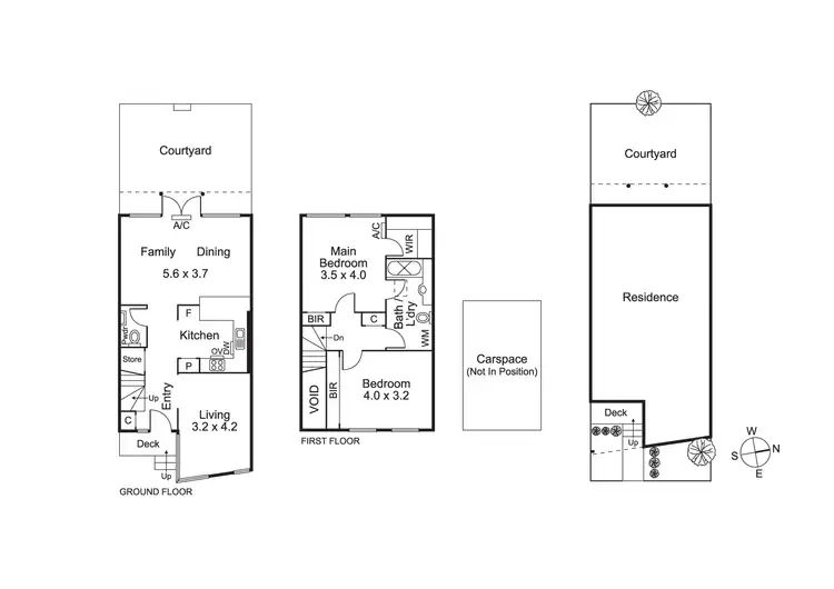 Floorplan of Homely townhouse listing, Unit 6/247 Hampton St, Hampton VIC 3188