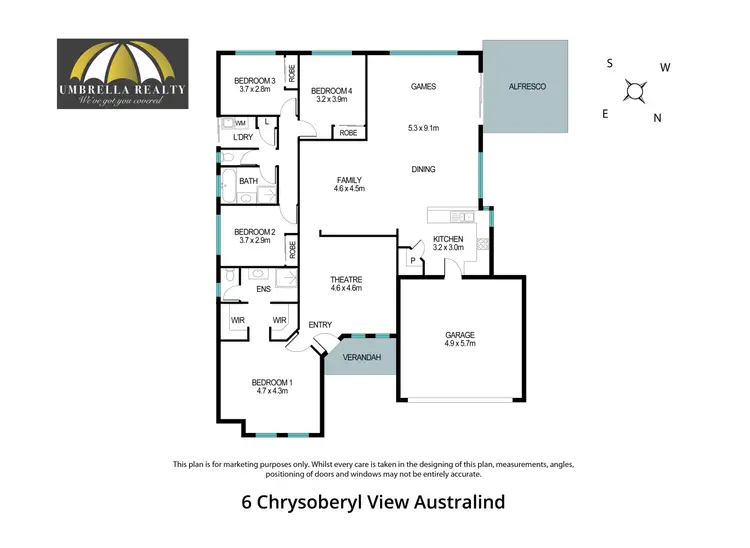Floorplan of Homely house listing, 6 Chrysoberyl View, Australind WA 6233
