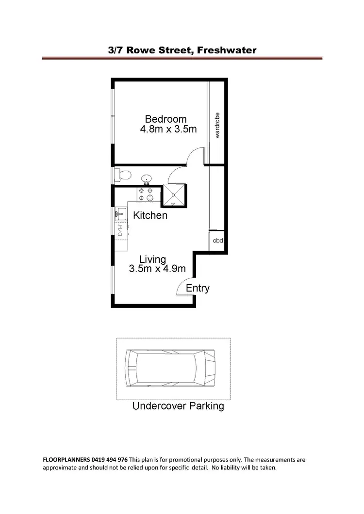Floorplan of Homely unit listing, Unit 3/7 Rowe St, Freshwater NSW 2096