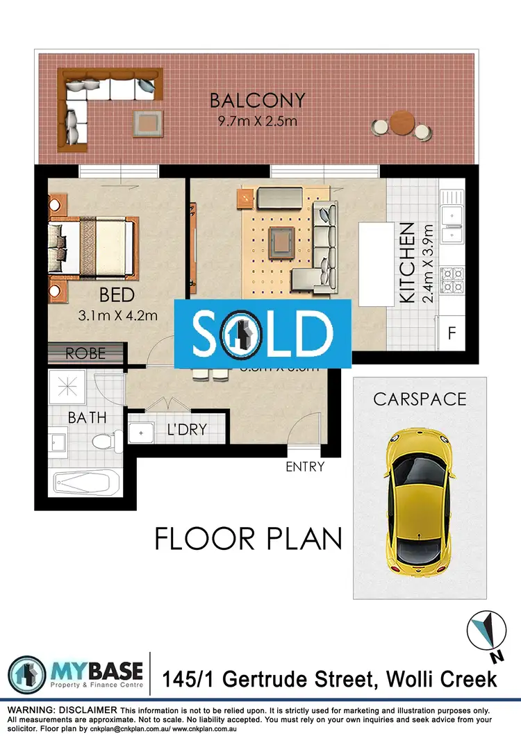 Floorplan of Homely apartment listing, 145/1-5 Gertrude St, Wolli Creek NSW 2205