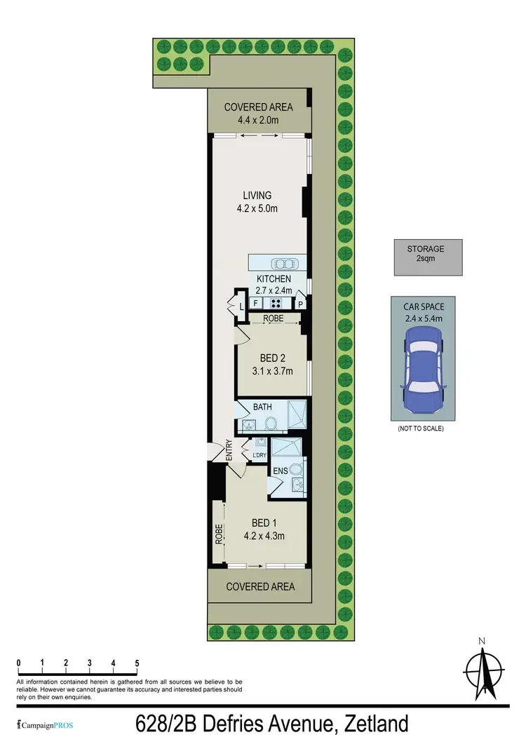 Floorplan of Homely apartment listing, Unit 628/2B Defries Ave, Zetland NSW 2017