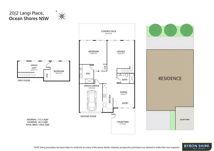 Floorplan of Homely townhouse listing, 20/2 Langi Pl, Ocean Shores NSW 2483