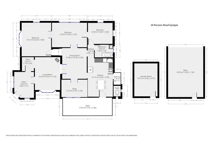 Floorplan of Homely house listing, 34 Parsons Rd, Gympie QLD 4570