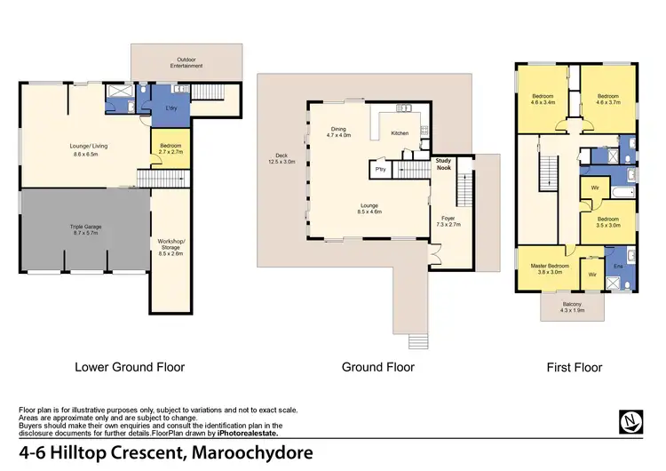 Floorplan of Homely house listing, 6 Hilltop Cres, Maroochydore QLD 4558