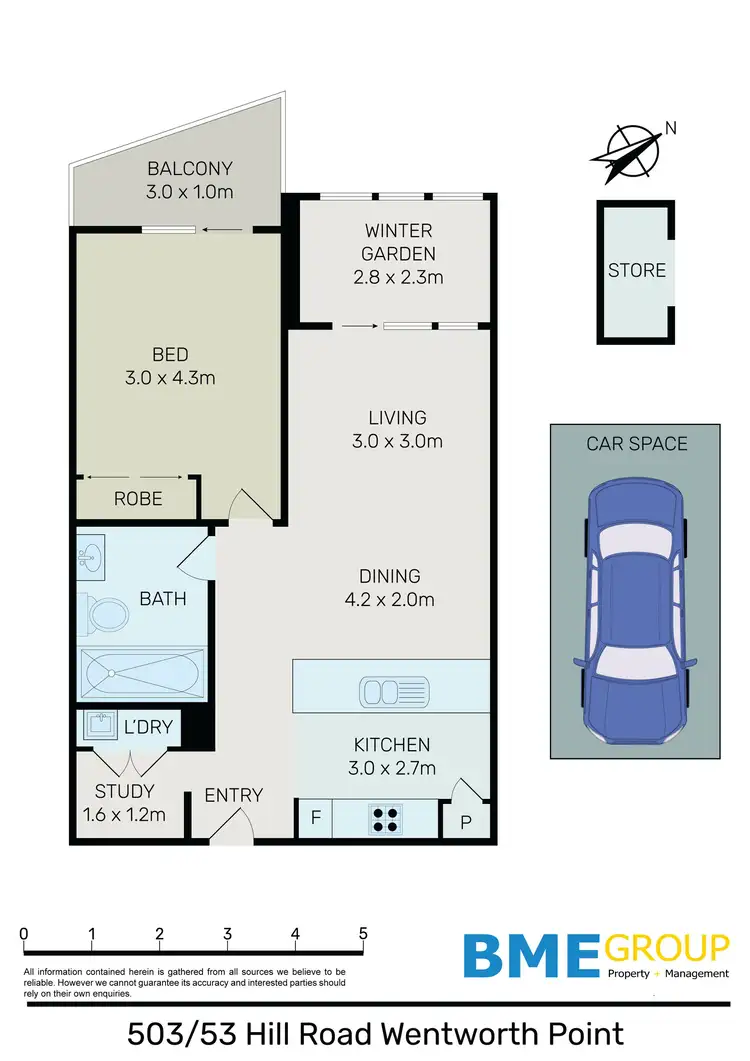Floorplan of Homely apartment listing, Unit 503/53 Hill Rd, Wentworth Point NSW 2127