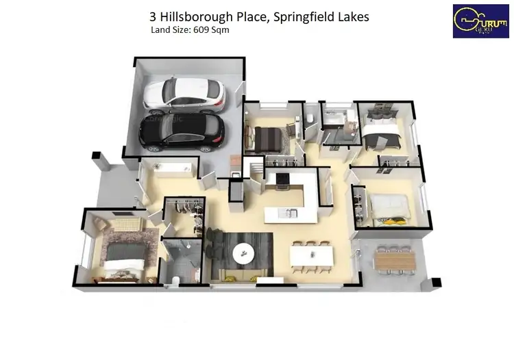 Floorplan of Homely house listing, 3 Hillsborough Pl, Springfield Lakes QLD 4300