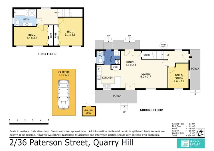 Floorplan of Homely house listing, Unit 2/36 Paterson St, Quarry Hill VIC 3550