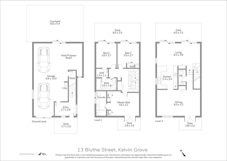 Floorplan of Homely house listing, 13 Blythe St, Kelvin Grove QLD 4059