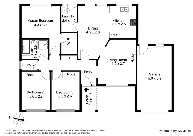 Floorplan of Homely unit listing, 1/75 Delbridge Drive, Sydenham VIC 3037