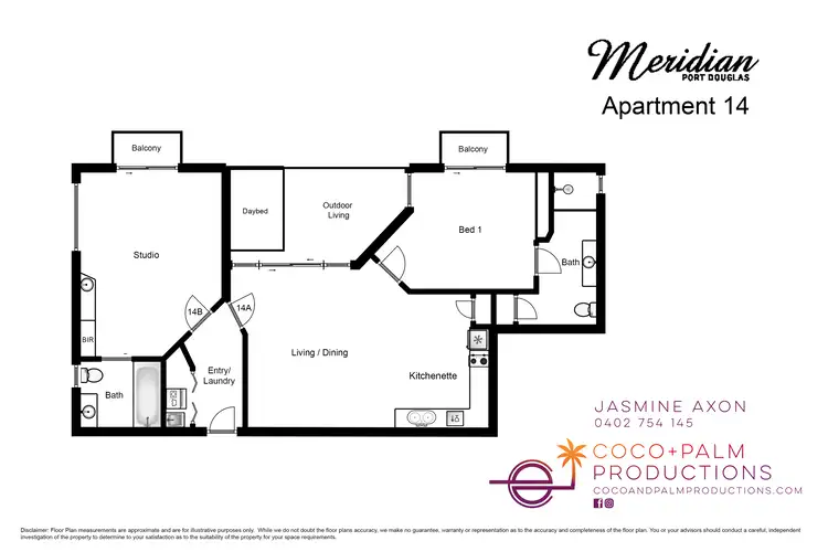 Floorplan of Homely unit listing, No. 14 Meridian 15 Davidson St, Port Douglas QLD 4877