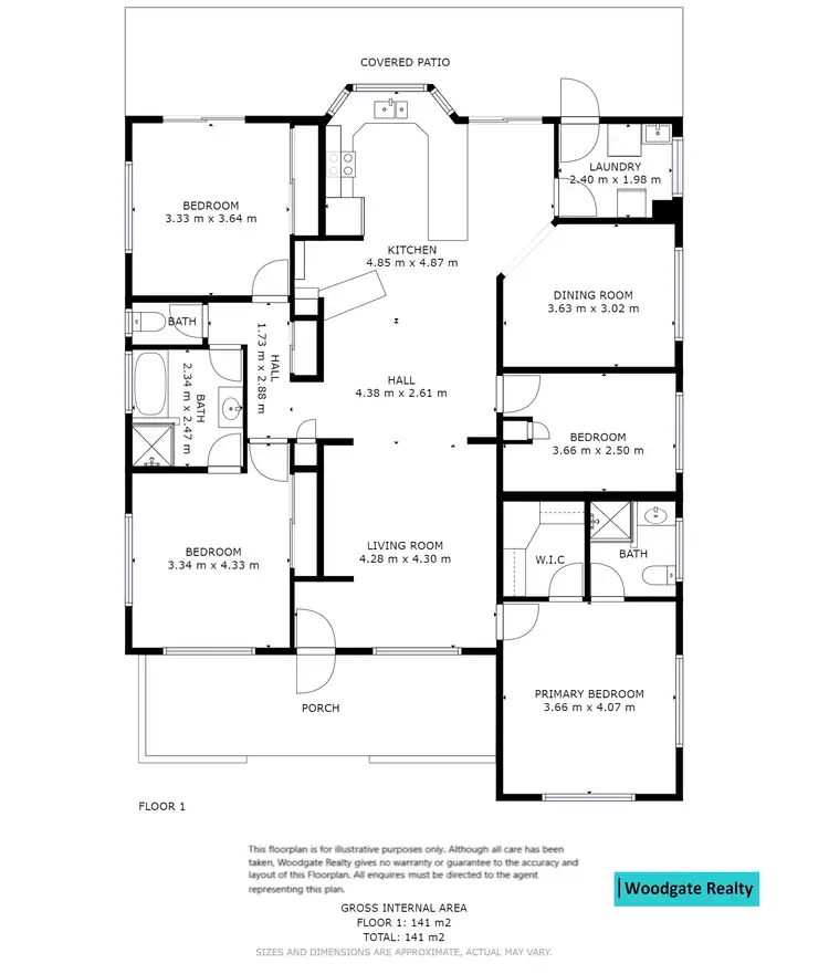 Floorplan of Homely house listing, 16 Rosella Way, Woodgate QLD 4660