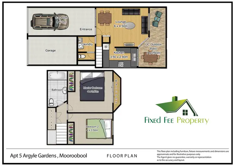 Floorplan of Homely townhouse listing, Unit 5/5-15 Mcgregor St, Mooroobool QLD 4870