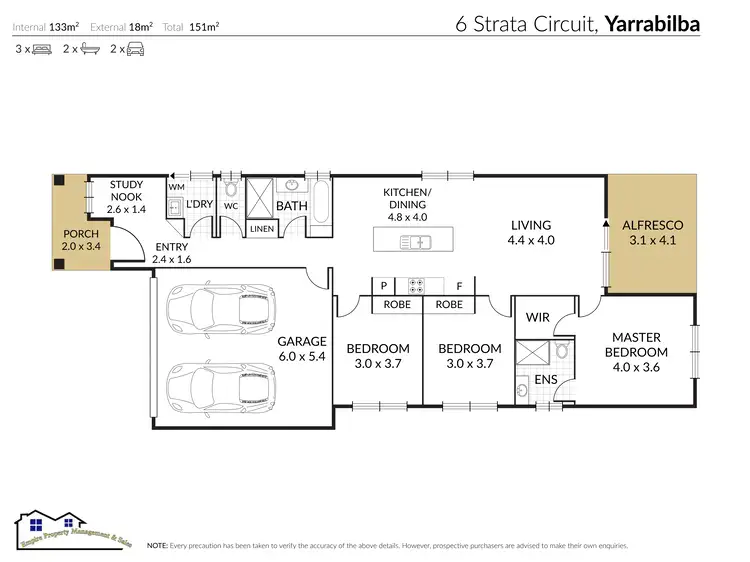 Floorplan of Homely house listing, 6 Strata Circuit, Yarrabilba QLD 4207