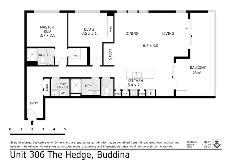 Floorplan of Homely apartment listing, Unit 306/5 Bermagui Cres, Buddina QLD 4575