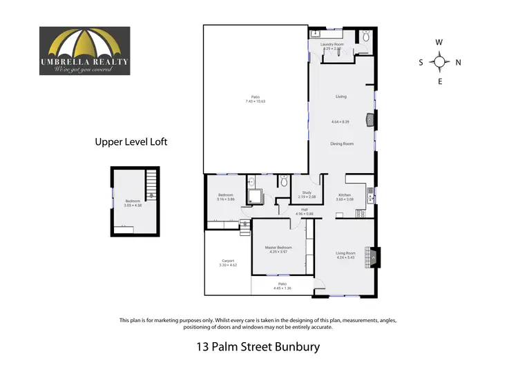 Floorplan of Homely house listing, 13 Palm St, Bunbury WA 6230