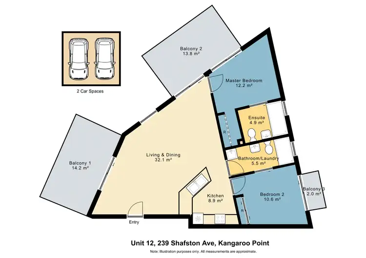 Floorplan of Homely unit listing, Unit 12/239 Shafston Ave, Kangaroo Point QLD 4169