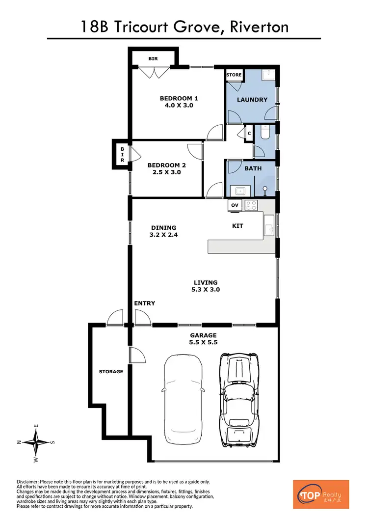 Floorplan of Homely semi-detached listing, 18B Tricourt Grove, Riverton WA 6148