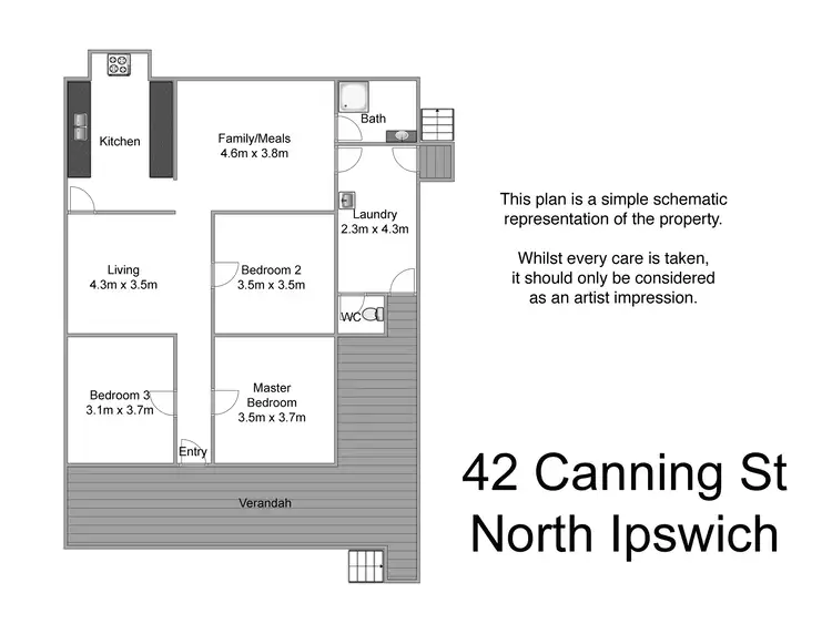 Floorplan of Homely house listing, 42 Canning St, North Ipswich QLD 4305
